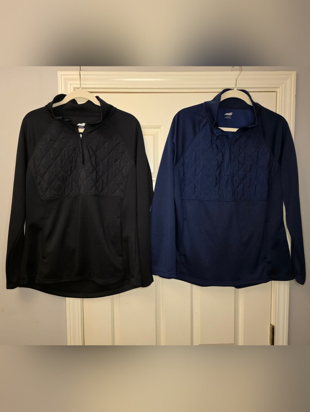 AVIA - Large (12-14)  1/4 Zip Pullovers / Navy & Black  / Bundle of 2